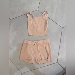 Zara shorts and bra set
